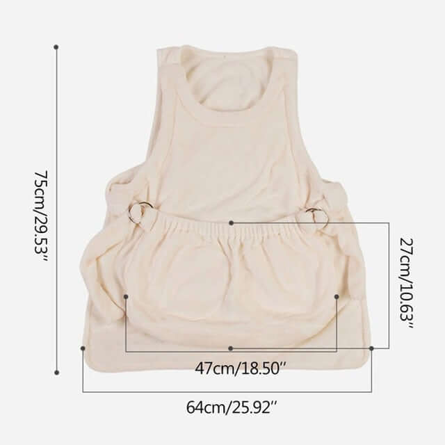 offwhite color cat carrier apron