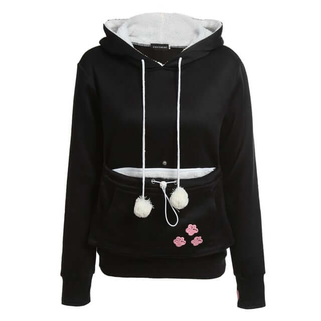 Black Cat Pouch Hoodie