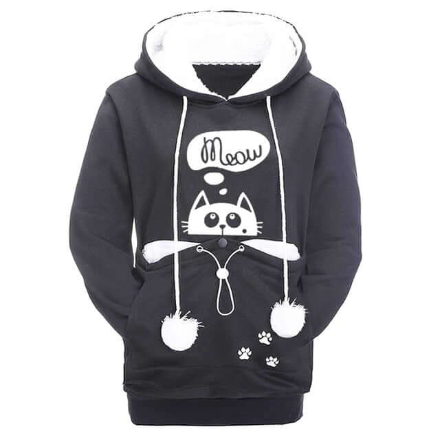 Cat carrying hot sale hoodie