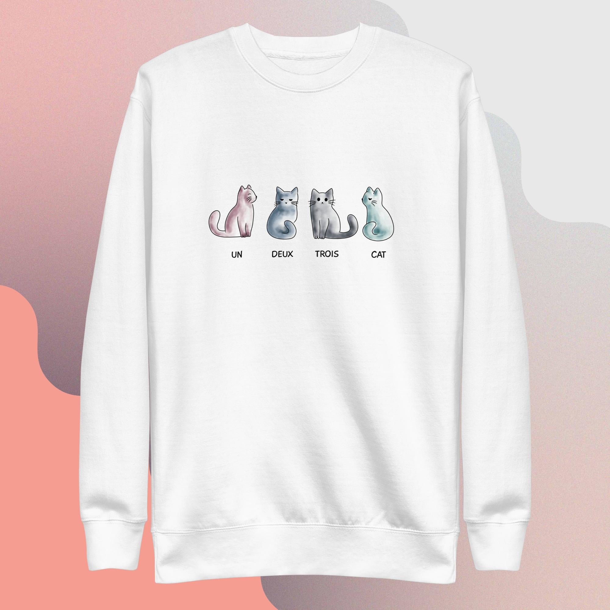 Une deux discount trois cat sweatshirt