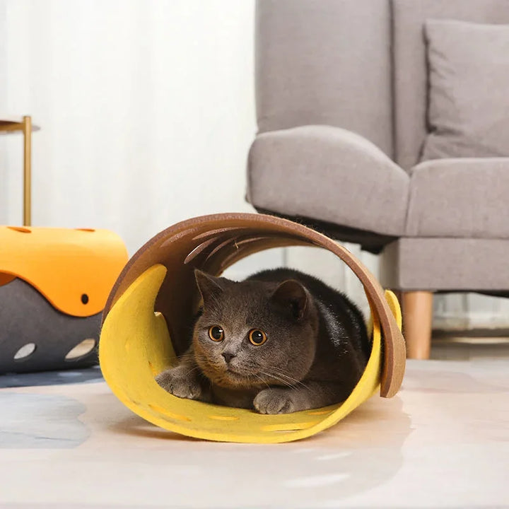 Vegan Felt Joinable Cat Tunnel