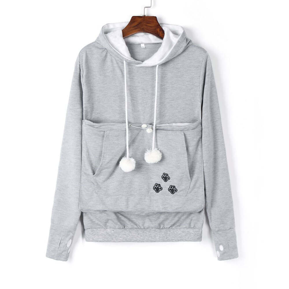 Crazy Cat Carry-Me-Everywhere Pouch Hoodie
